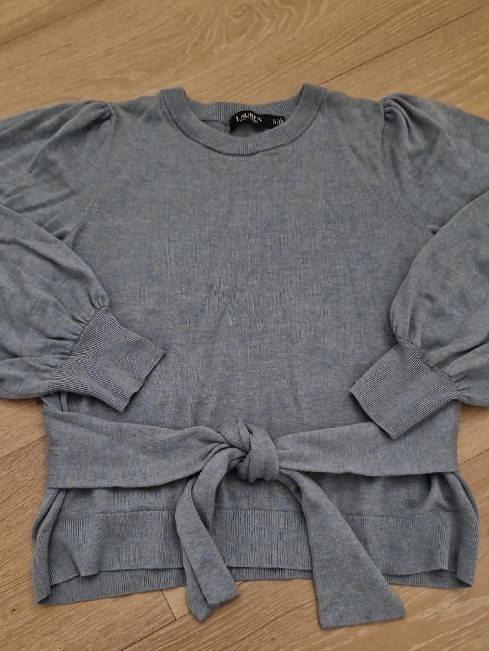 Lauren Ralph Lauren Green Tie-Waist Sweater